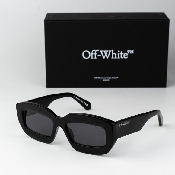 Off-White CHARLOTTE Women Sunglasses Black Grey Rectangle OERI138 CHARLOTTE 1007 main image 13
